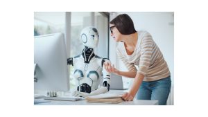 humain collabore avec un agent IA